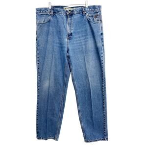 Harley Davidson Denim Jeans Mens Actual Size 42Wx33L Blue Straight Leg Torn